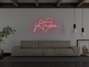 Je T'aime LED Neon Sign -