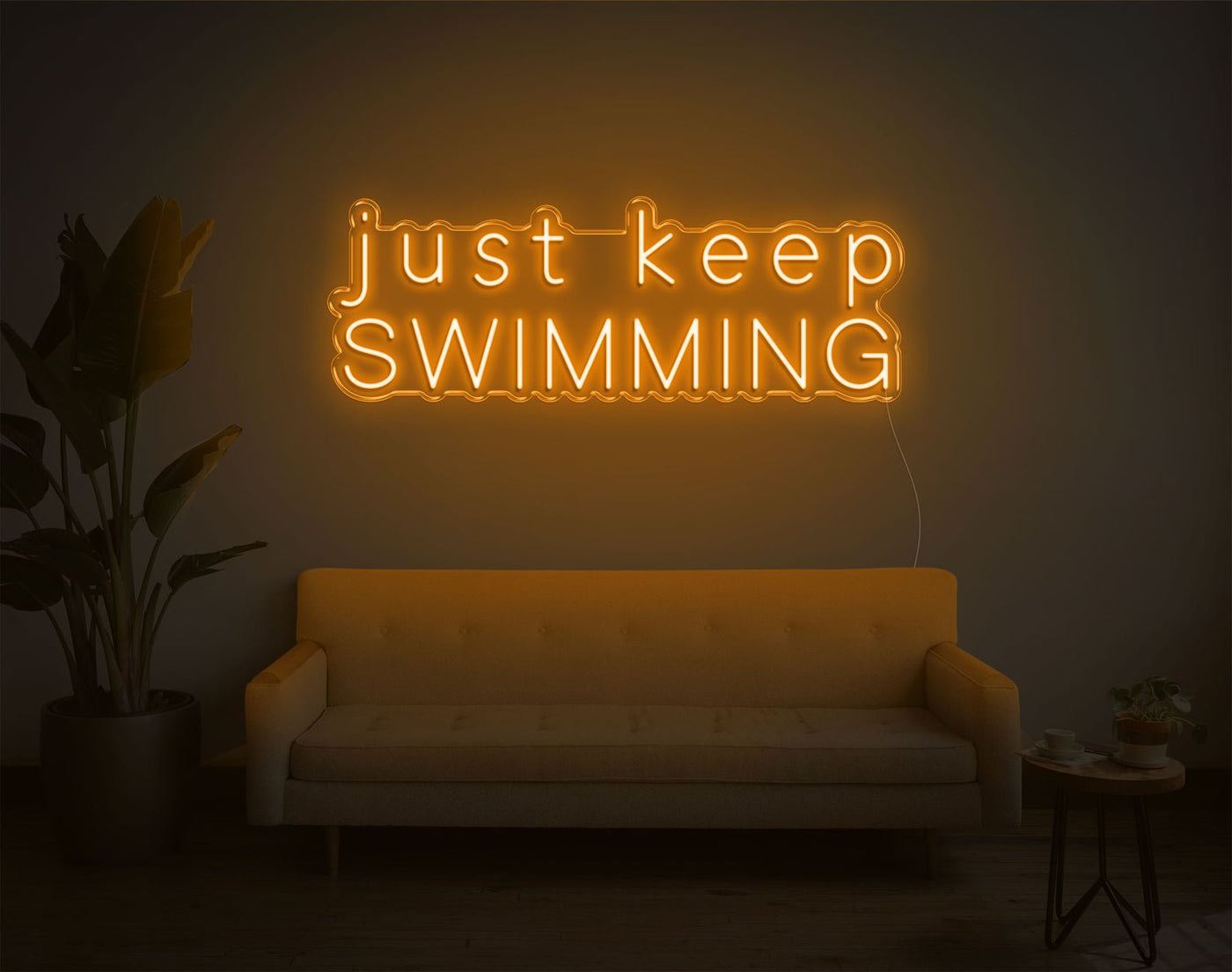 Just Keep Swimming LED Neon Sign - 13inch x 36inchHot Pink