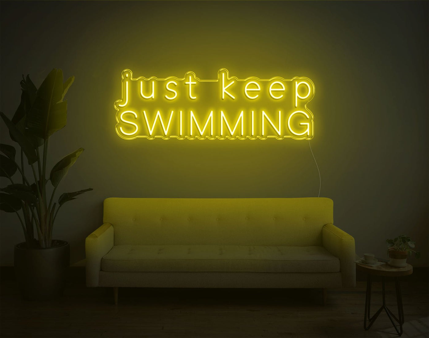 Just Keep Swimming LED Neon Sign - 13inch x 36inchHot Pink