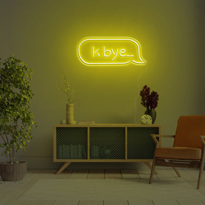 K Bye.. LED Neon Sign - 20inch x 8inchHot Pink