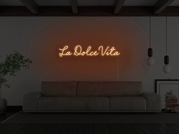 La Dolce Vita LED Neon Sign - Orange