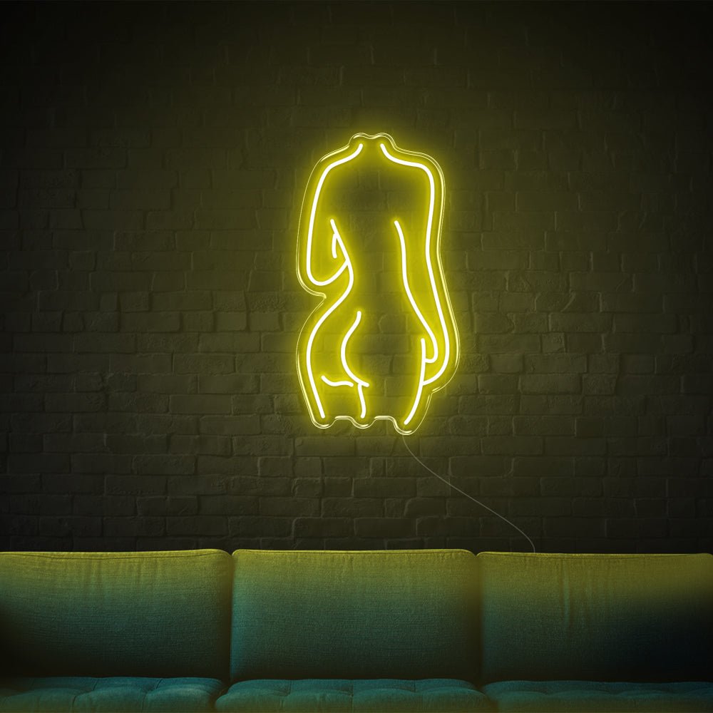 Lady Back LED Neon Sign - 14inch x 26inchWarm White