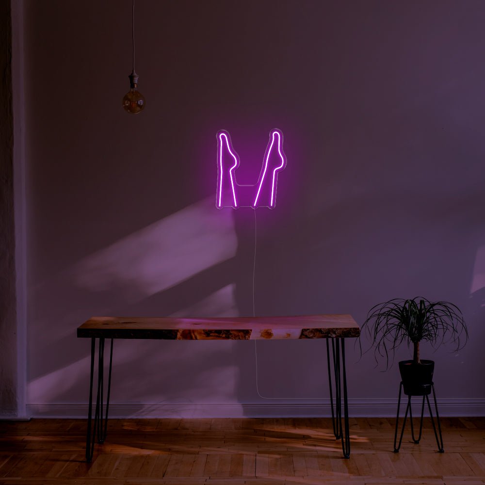 Legs LED Neon Sign - 17inch x 20inchPurple