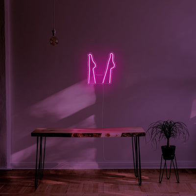 Legs LED Neon Sign - 17inch x 20inchHot Pink