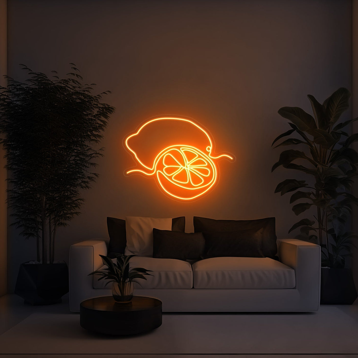 Lemon Aesthetic LED Neon Sign - 30 InchDark Blue