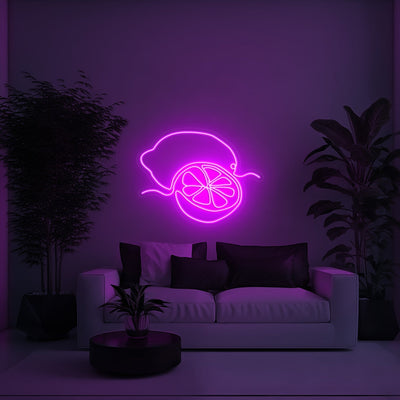 Lemon Aesthetic LED Neon Sign - 30 InchPurple