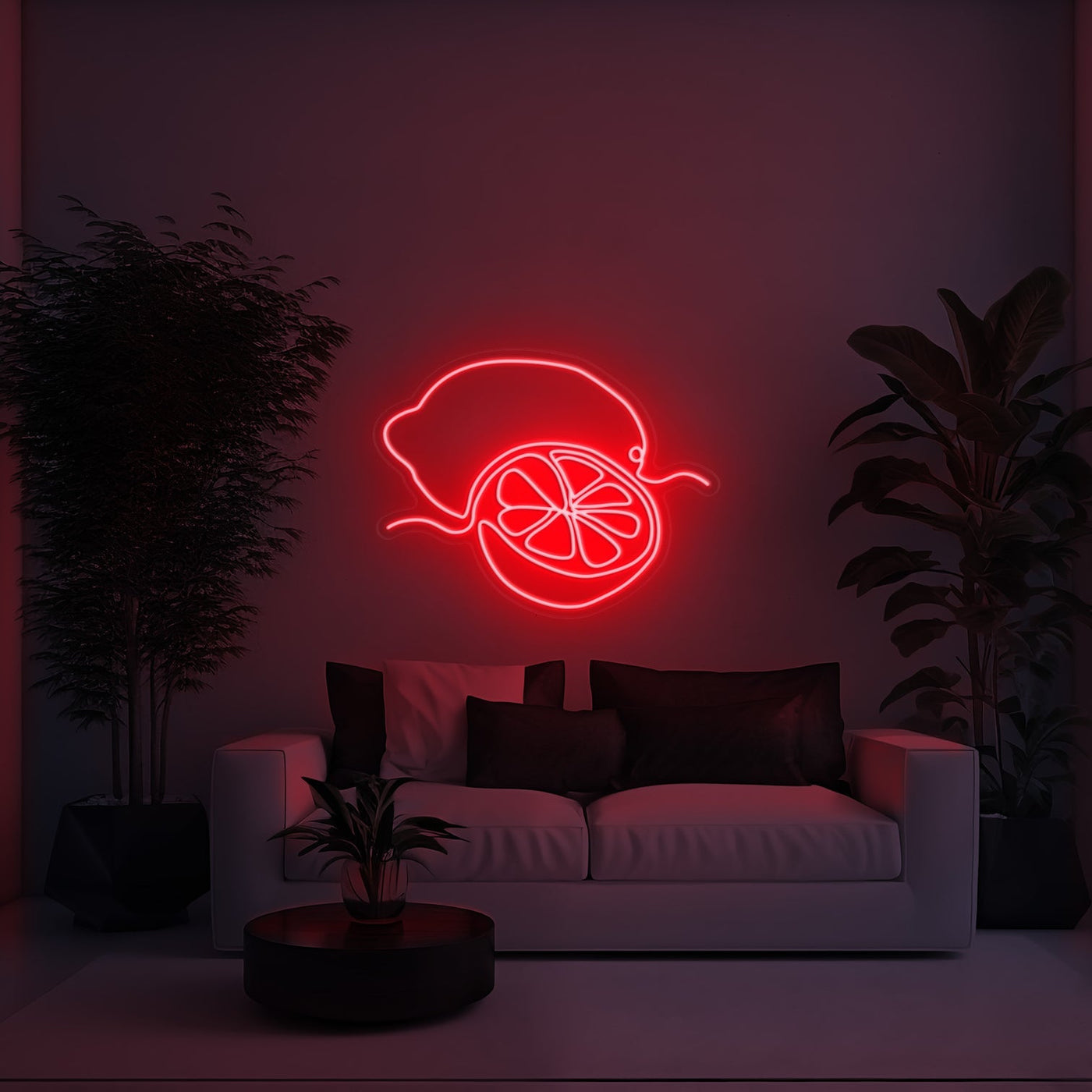 Lemon Aesthetic LED Neon Sign - 30 InchRed