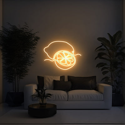 Lemon Aesthetic LED Neon Sign - 30 InchGolden Yellow