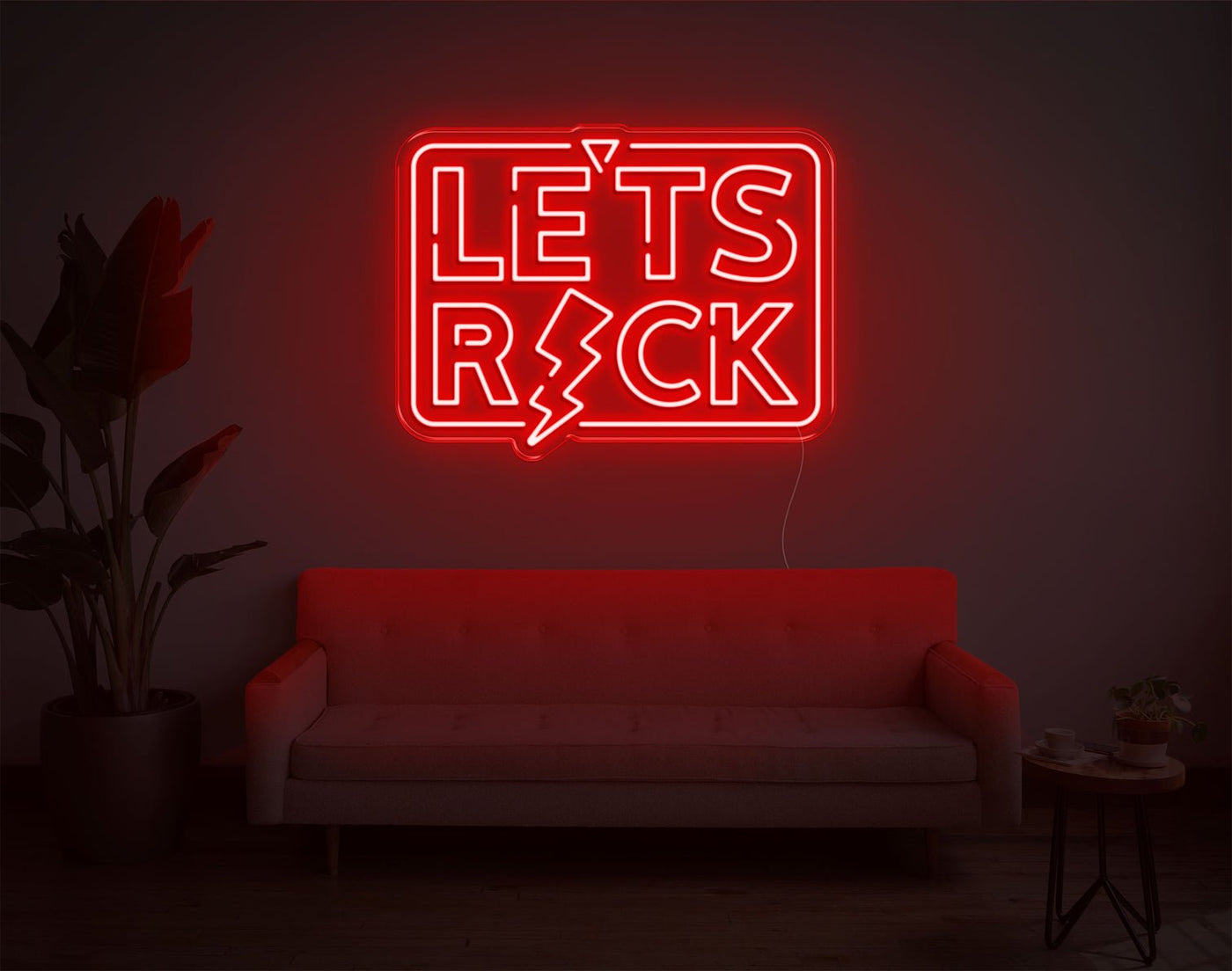 Let's Ricks LED Neon Sign - 19inch x 24inchHot Pink