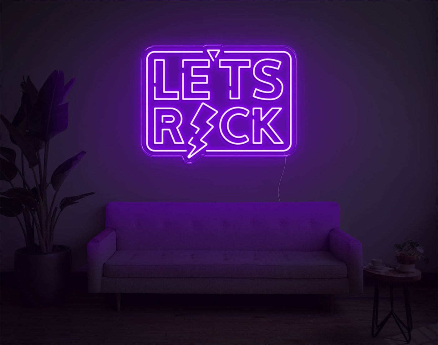 Let's Ricks LED Neon Sign - 19inch x 24inchPurple