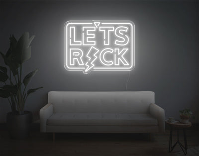 Let's Ricks LED Neon Sign - 19inch x 24inchWhite