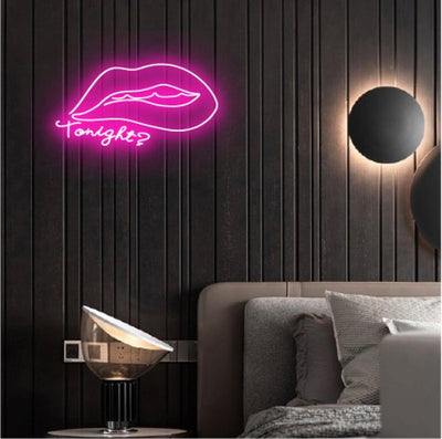 Lips Tonight Neon Sign - Red30 inches