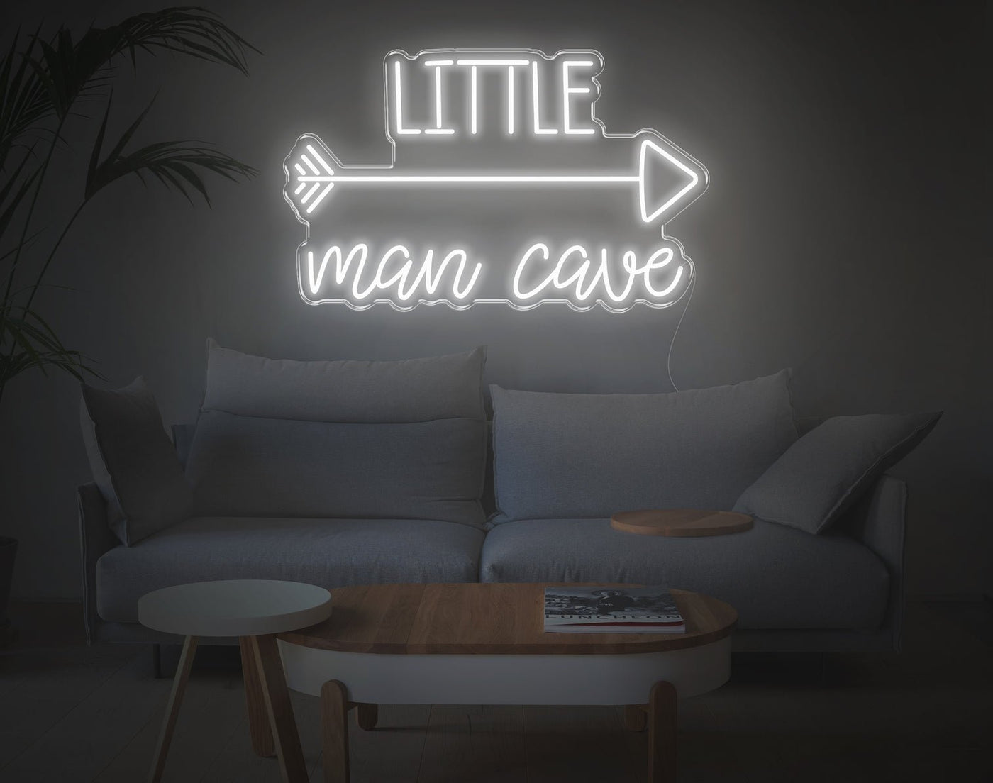 Little Man Cave LED Neon Sign - 19inch x 30inchHot Pink