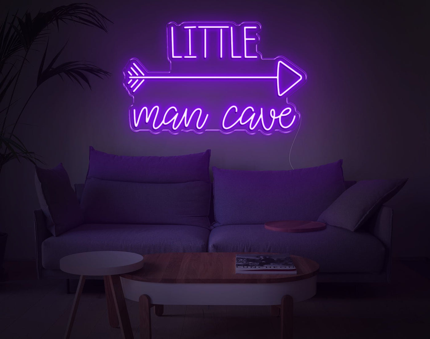 Little Man Cave LED Neon Sign - 19inch x 30inchHot Pink