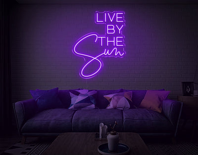 Live By The Sun LED Neon Sign - 26inch x 20inchHot Pink