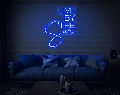 Live By The Sun LED Neon Sign - 26inch x 20inchHot Pink