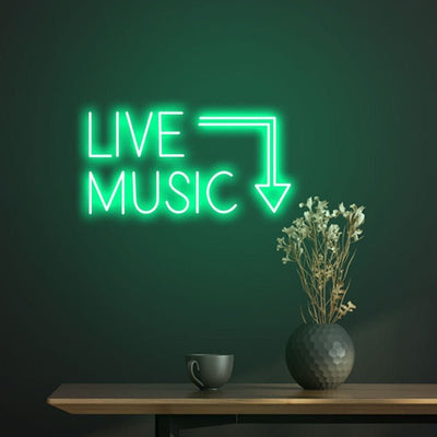 LIVE MUSIC Neon Sign - Pink20 inches