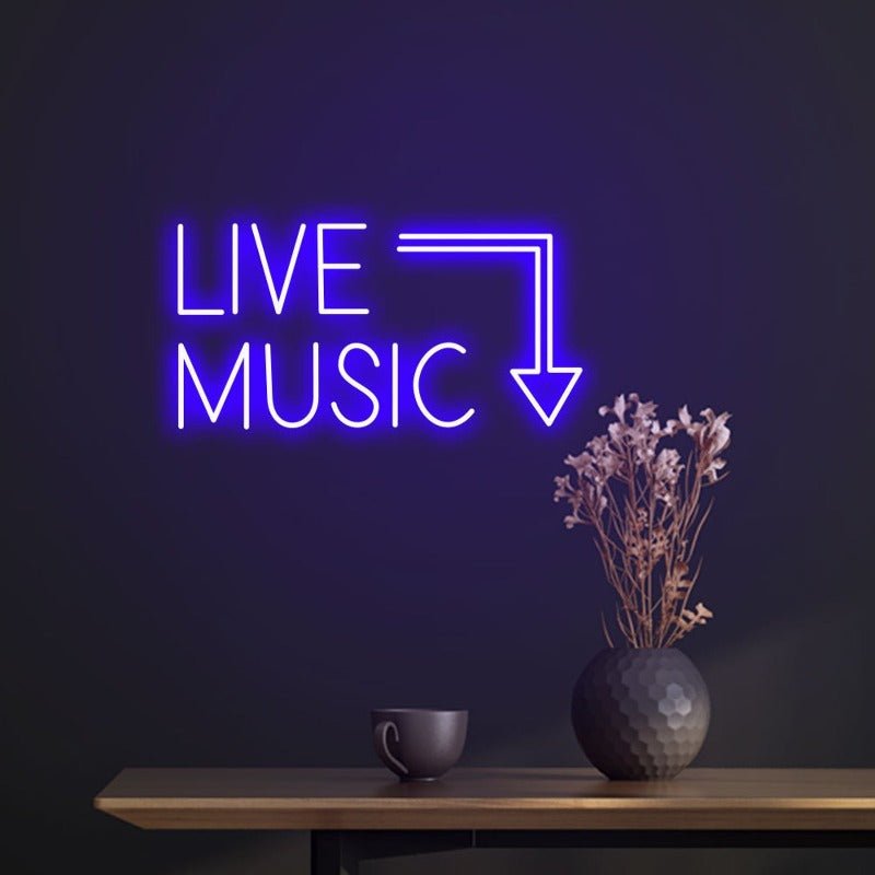 LIVE MUSIC Neon Sign - Pink20 inches