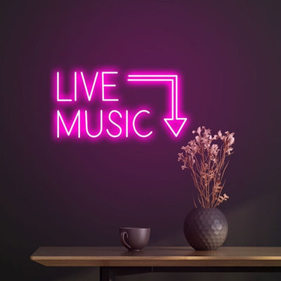 LIVE MUSIC Neon Sign - Pink20 inches