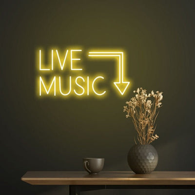 LIVE MUSIC Neon Sign - Pink20 inches