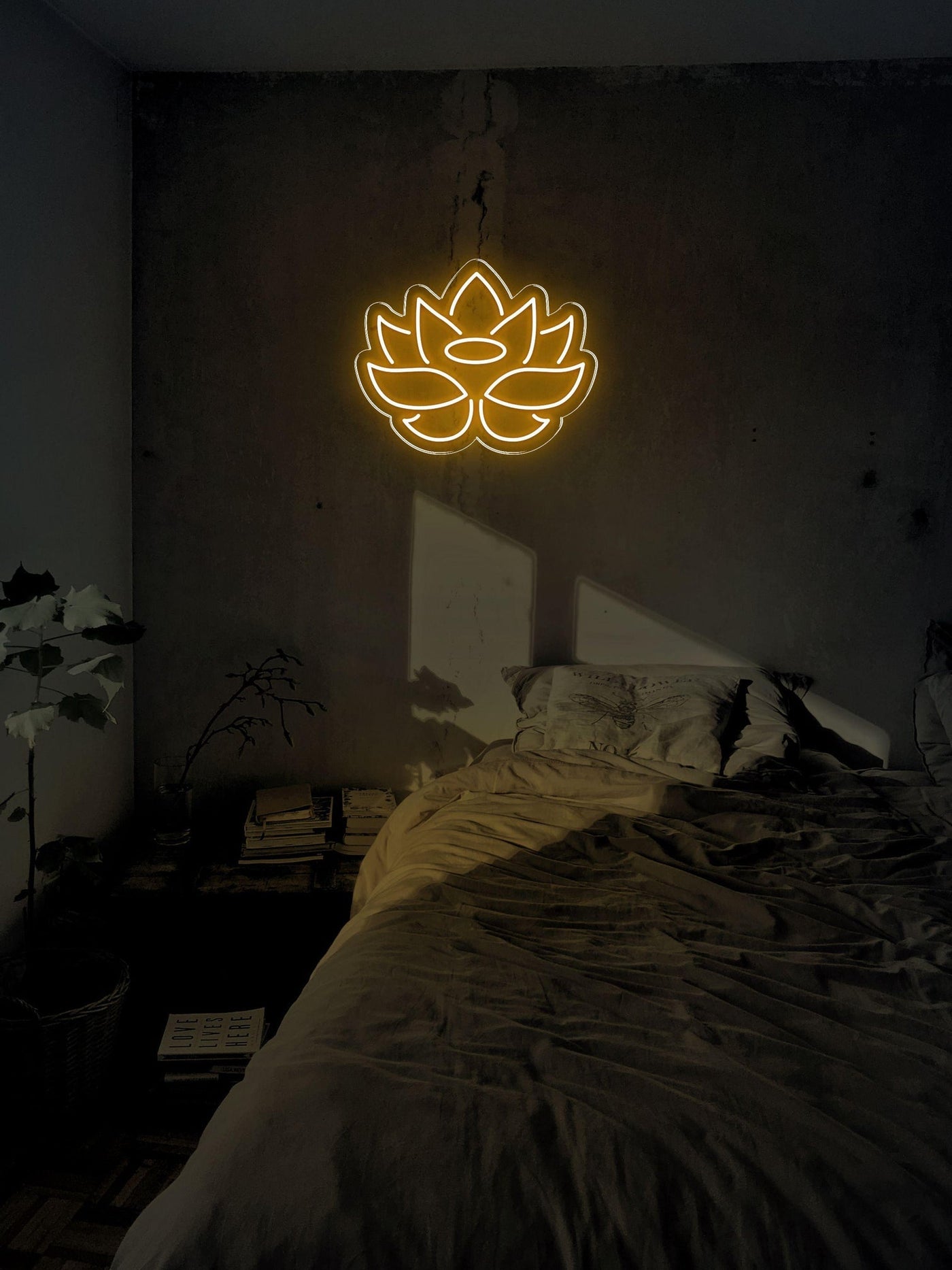 Lotus Flower LED neon sign - 14inch x 11inchDark Blue