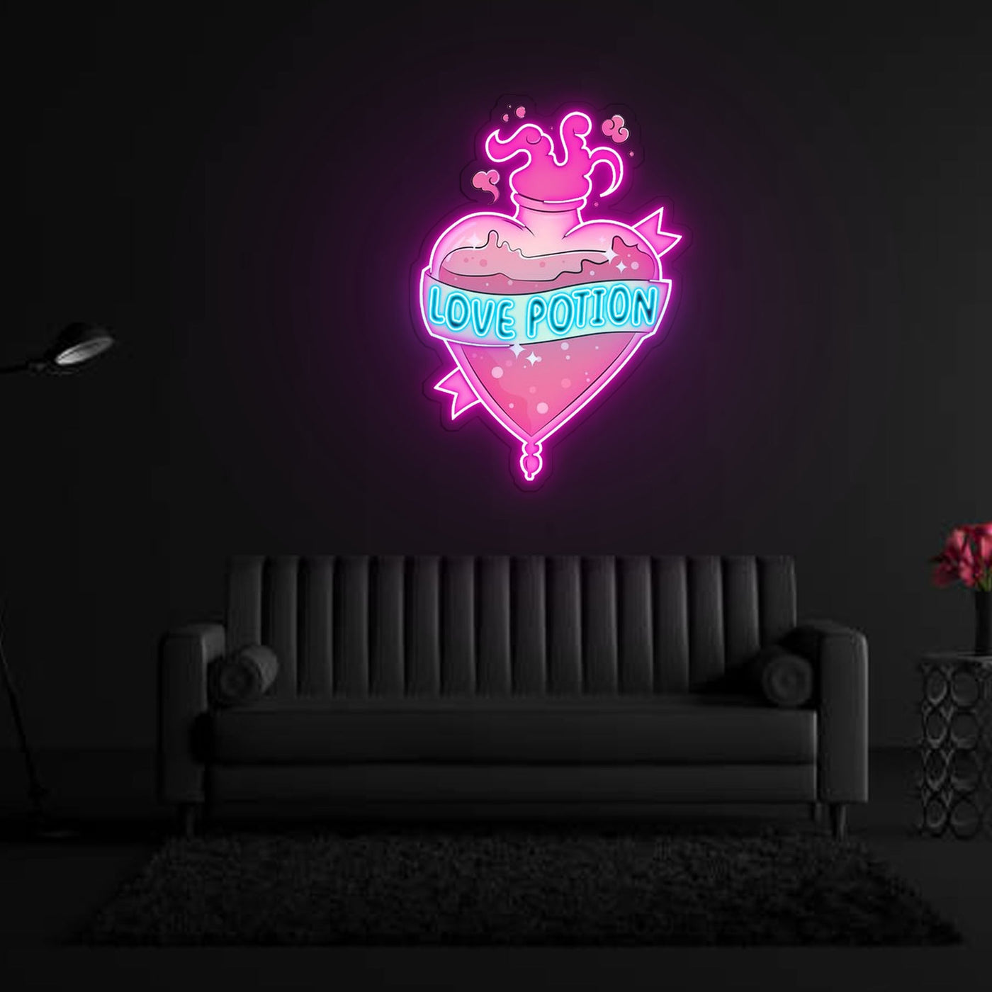 Love Potion Neon Sign x Acrylic Artwork - 2ftLED Neon x Acrylic Print