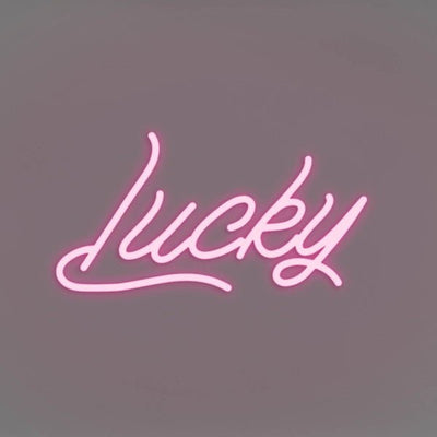 Lucky LED Neon Sign - Pink