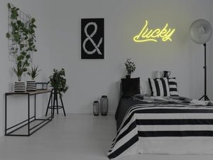 Lucky LED Neon Sign - Pink