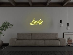 Lucky LED Neon Sign - Pink