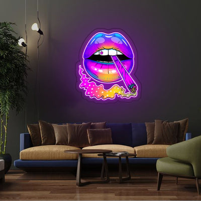 Magic Lip Neon Sign x Acrylic Artwork - 20”LED Neon x Acrylic Print