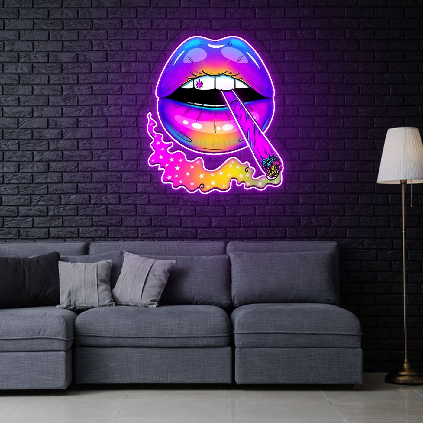 Magic Lip Neon Sign x Acrylic Artwork - 20”LED Neon x Acrylic Print