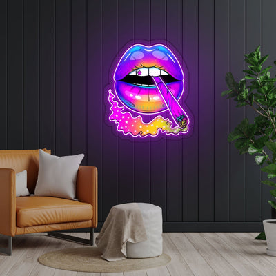 Magic Lip Neon Sign x Acrylic Artwork - 20”LED Neon x Acrylic Print