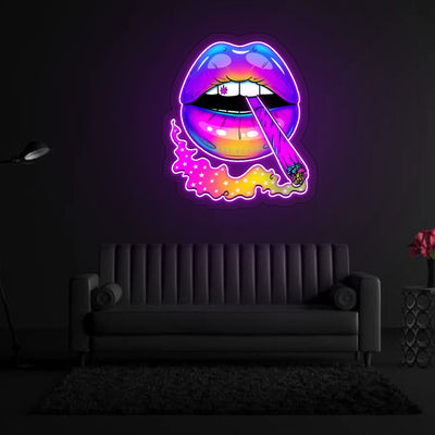 Magic Lip Neon Sign x Acrylic Artwork - 20”LED Neon x Acrylic Print