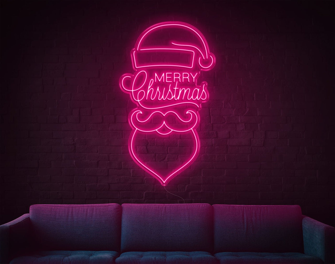 Merry Christmas V3 LED Neon Sign - 50inch x 30inchHot Pink