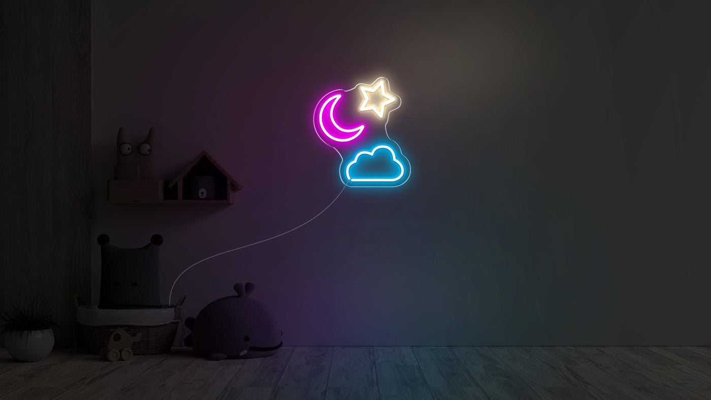 Mini Space Sky LED neon sign - 16inch x 18inchMulti