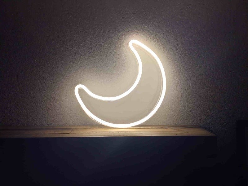 MOON Neon Sign - White