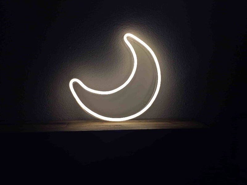 MOON Neon Sign - White