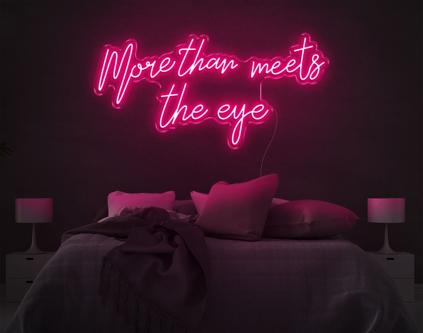 More Than Meets The Eye LED Neon Sign - 20inch x 41inchLight Pink