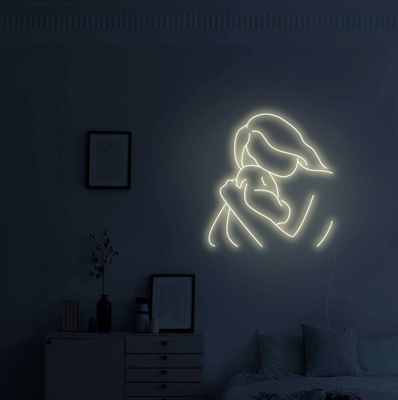 Mother’s Hug Neon Sign - White