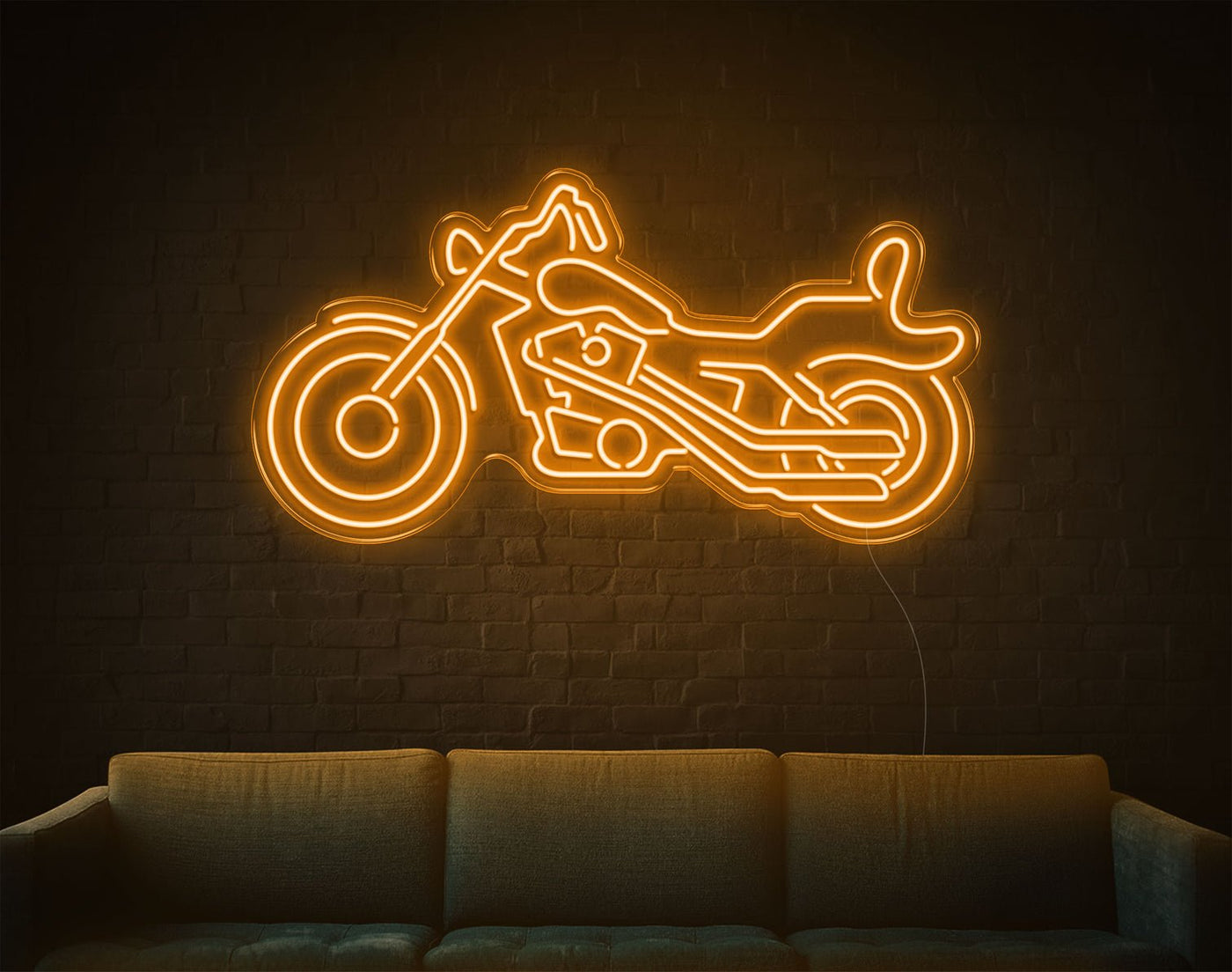 Motor LED Neon Sign - 19inch x 37inchOrange