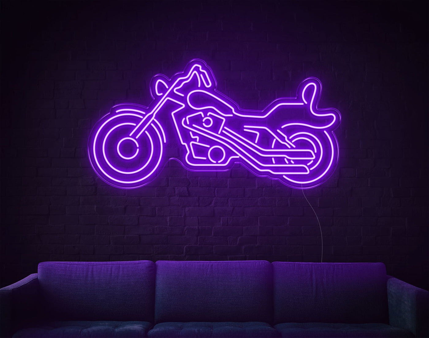 Motor LED Neon Sign - 19inch x 37inchPurple