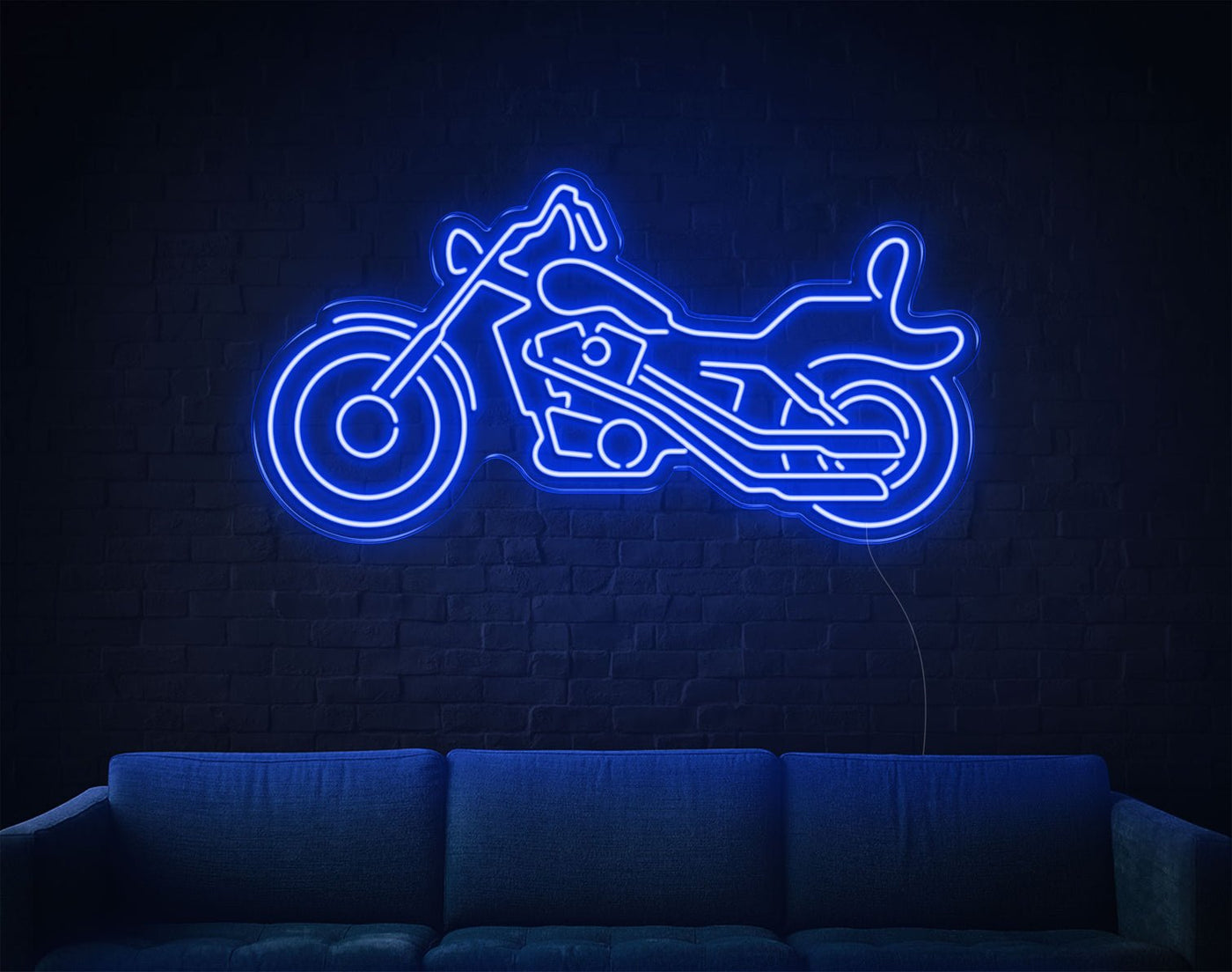 Motor LED Neon Sign - 19inch x 37inchBlue