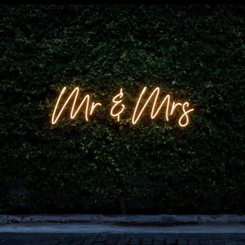 Mr & Mrs Neon Sign - Pink20 inches