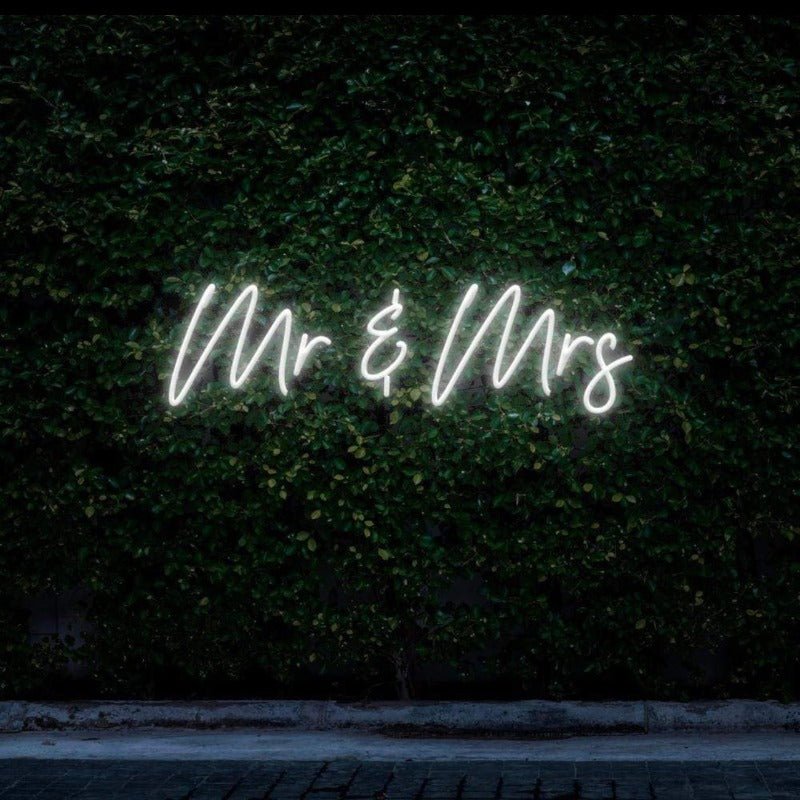 Mr & Mrs Neon Sign - Pink20 inches