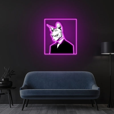 Mr Sphyn Neon x Acrylic Artwork - 25"x20"LED Neon x Acrylic Print