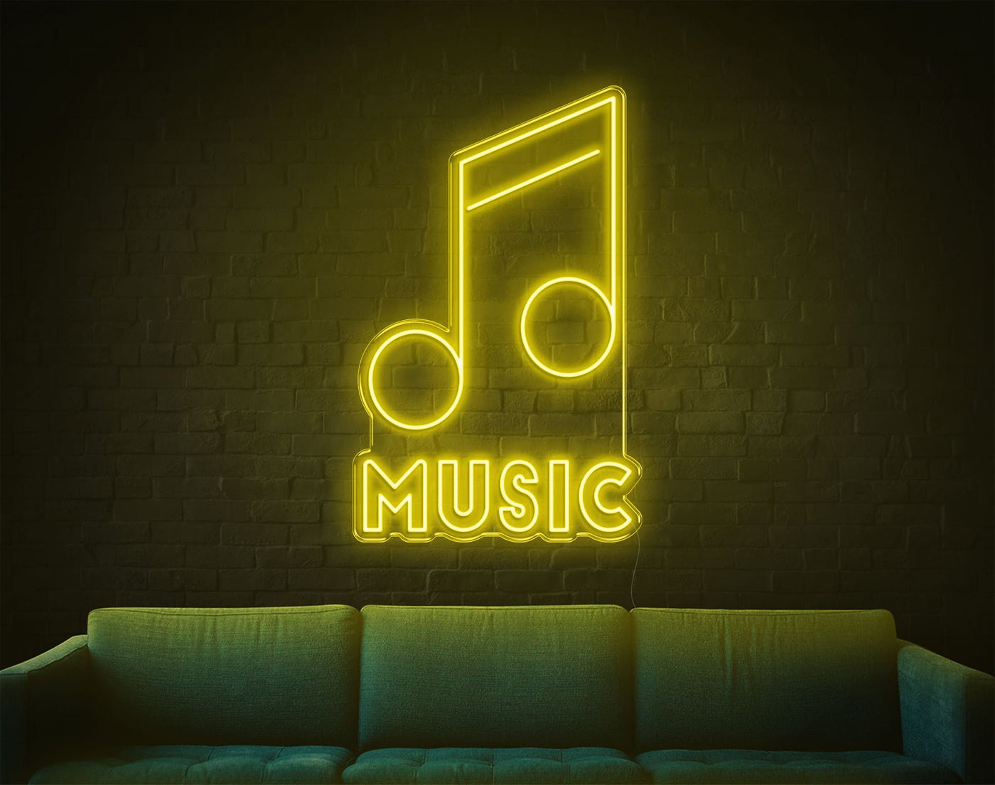 Music V1 LED Neon Sign - 14inch x 9inchHot Pink