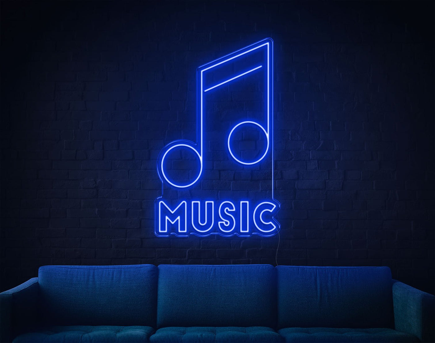 Music V1 LED Neon Sign - 14inch x 9inchBlue