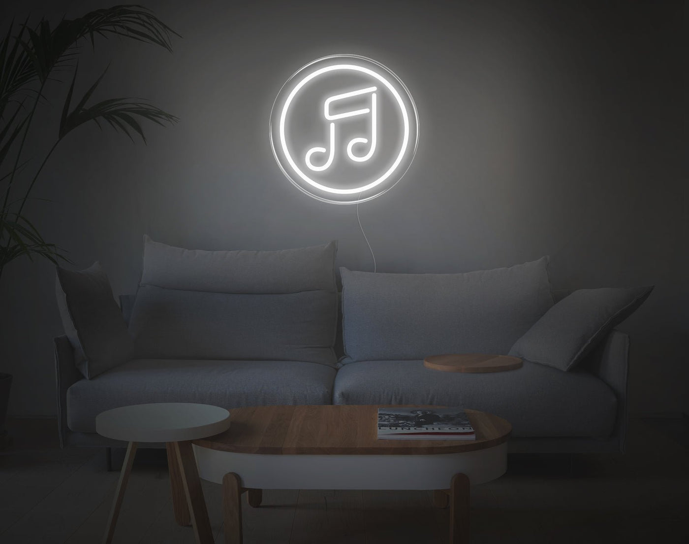 Music V3 LED Neon Sign - 11inch x 11inchWhite