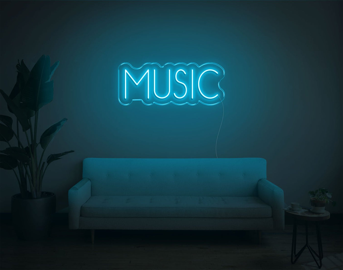 Music V4 LED Neon Sign - 9inch x 24inchHot Pink