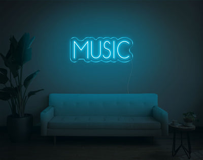 Music V4 LED Neon Sign - 9inch x 24inchHot Pink